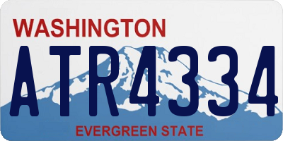 WA license plate ATR4334