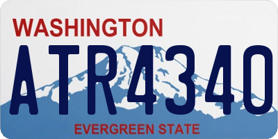 WA license plate ATR4340