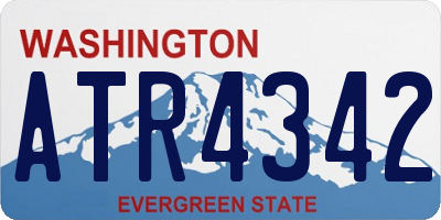 WA license plate ATR4342