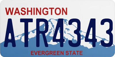 WA license plate ATR4343