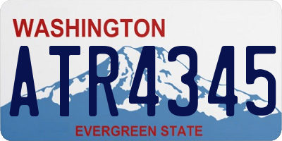 WA license plate ATR4345