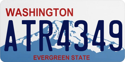 WA license plate ATR4349