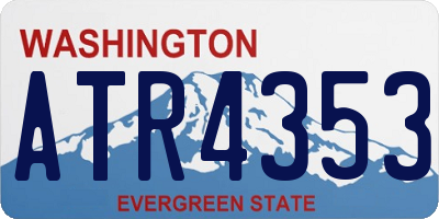 WA license plate ATR4353