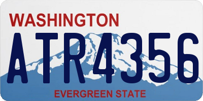 WA license plate ATR4356