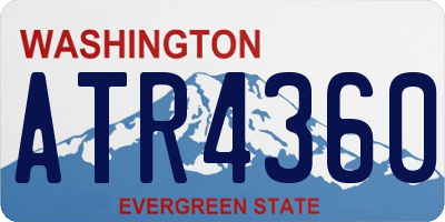 WA license plate ATR4360