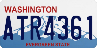 WA license plate ATR4361