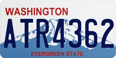 WA license plate ATR4362