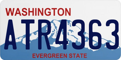 WA license plate ATR4363