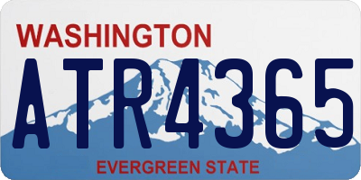 WA license plate ATR4365