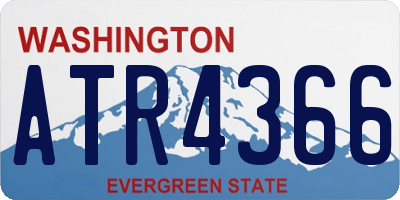 WA license plate ATR4366