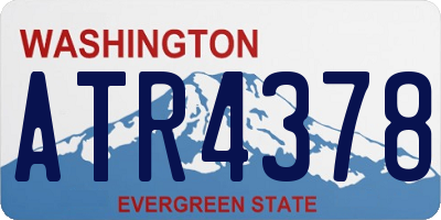WA license plate ATR4378