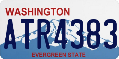 WA license plate ATR4383