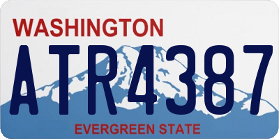 WA license plate ATR4387