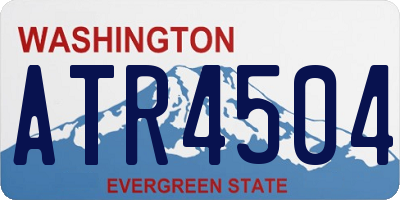 WA license plate ATR4504