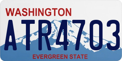 WA license plate ATR4703