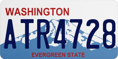 WA license plate ATR4728