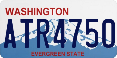 WA license plate ATR4750