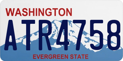 WA license plate ATR4758