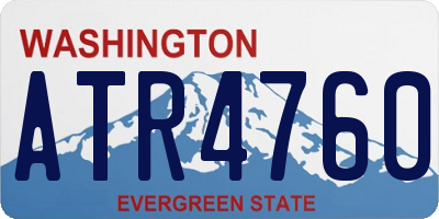 WA license plate ATR4760