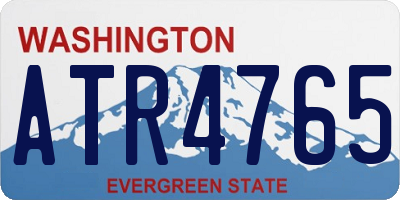 WA license plate ATR4765