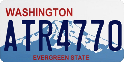 WA license plate ATR4770