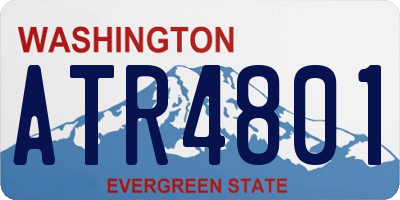 WA license plate ATR4801