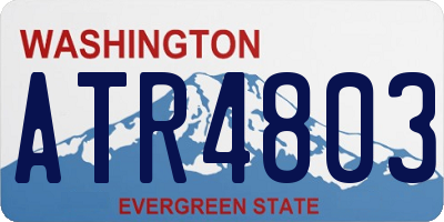 WA license plate ATR4803