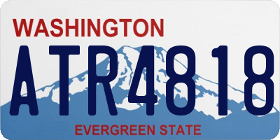 WA license plate ATR4818