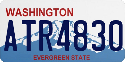 WA license plate ATR4830