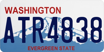 WA license plate ATR4838