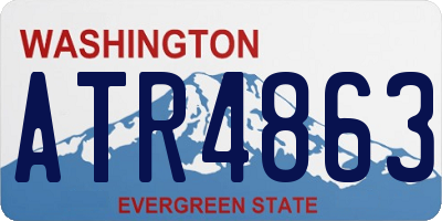 WA license plate ATR4863