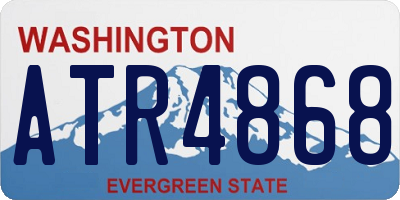 WA license plate ATR4868