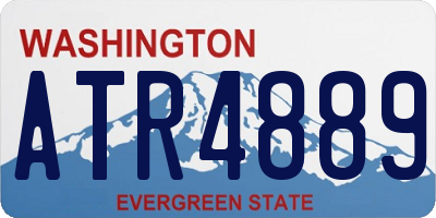 WA license plate ATR4889