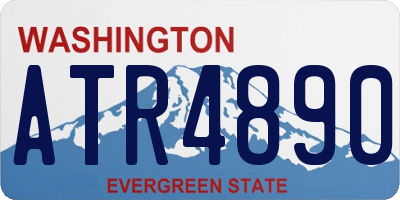 WA license plate ATR4890