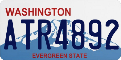 WA license plate ATR4892