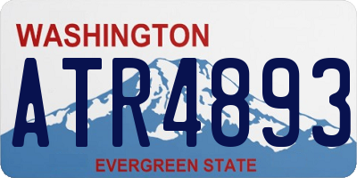 WA license plate ATR4893