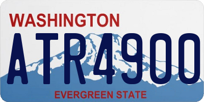 WA license plate ATR4900