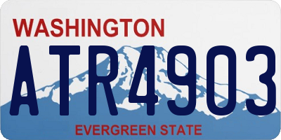 WA license plate ATR4903