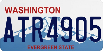 WA license plate ATR4905