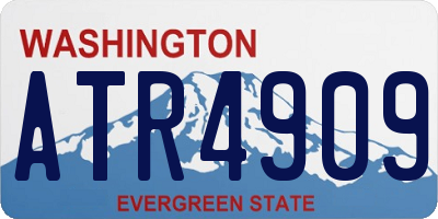 WA license plate ATR4909