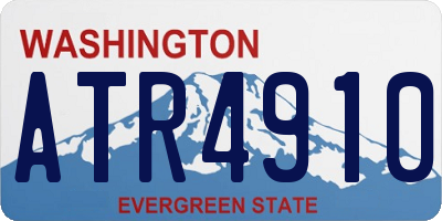 WA license plate ATR4910