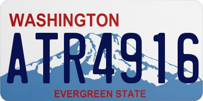WA license plate ATR4916