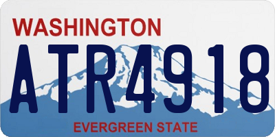 WA license plate ATR4918