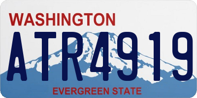 WA license plate ATR4919