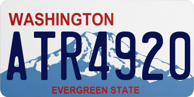 WA license plate ATR4920