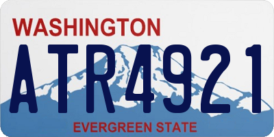 WA license plate ATR4921