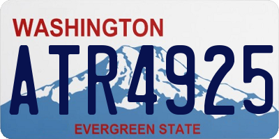 WA license plate ATR4925