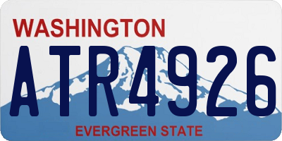 WA license plate ATR4926