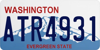 WA license plate ATR4931