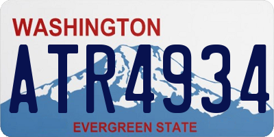 WA license plate ATR4934